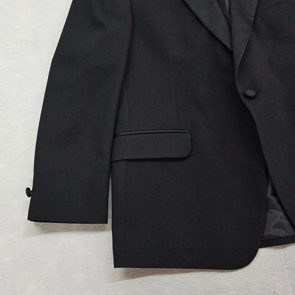 NWT Tuxedo Jacket Mens Size 42 Regular Applause Formal Wear Black Prom Wedding - Picture 4 of 16